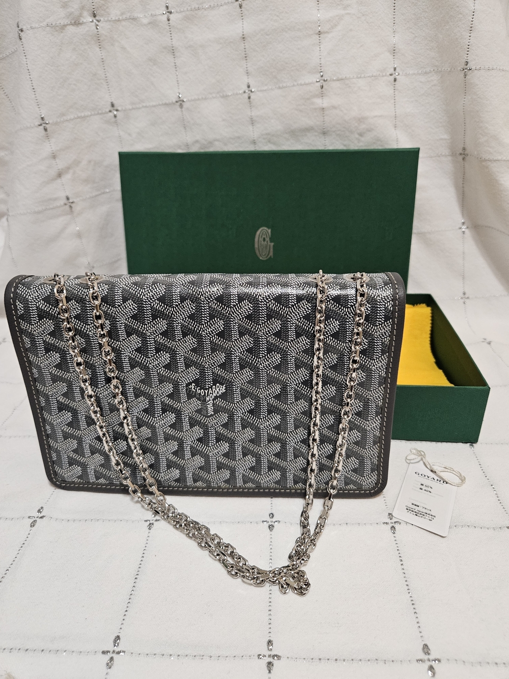 NWT 2024 Goyard Gray Alexandre III Chain Shoulder Bag 100% Authentic